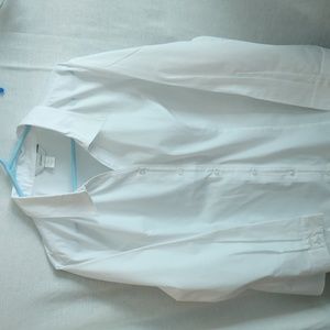 Cjbanks white cotton blend blouse
